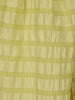 Light Green Textured Puff Sleeve Cotton Gown For Girls