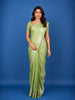Light Green Woven Floral Design Banarasi Silk Saree