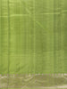Light Green Zari Butta Woven Design Pure Banarasi Saree with Zari Woven Border