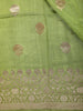Light Green Zari Butta Woven Design Pure Banarasi Saree with Zari Woven Border