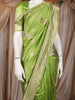 Light Green Zari Butta Woven Design Pure Banarasi Saree with Zari Woven Border