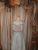 Light Grey Floral Beads and Mirror Embroidered Design Tissue Silk Fancy Palazzo Suit with Choker Dupatta