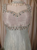 Light Grey Floral Beads and Mirror Embroidered Design Tissue Silk Fancy Palazzo Suit with Choker Dupatta