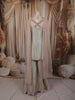Light Grey Floral Beads and Mirror Embroidered Design Tissue Silk Fancy Palazzo Suit with Choker Dupatta
