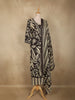Light Grey Floral Printed Design Cotton Straight Cut Salwar Suit with Dupatta