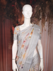 Light Grey Floral Printed Kota Cotton Saree with Woven Border