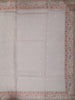 Light Grey Floral Thread Embroidered Design Pure Tussar Saree with Thread Work Border
