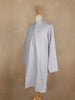 Light Grey Thread Embroidered Cotton Kurta for Men
