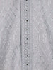 Light Grey Thread Embroidered Cotton Kurta for Men