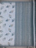 Light Grey Zigzag Sequin Embllishment Tussar Silk Saree - Diadem