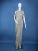Light Grey Zigzag Sequin Embllishment Tussar Silk Saree - Diadem