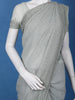 Light Grey Zigzag Sequin Embllishment Tussar Silk Saree - Diadem