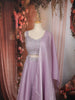 Light Lavender Abstract Beads Embroidered Design Organza Party Wear Lehenga with Draped Dupatta