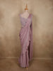 Light Lavender Beads Embroidered Design Georgette Ready To Wear Saree with Designer Blouse