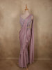 Light Lavender Beads Embroidered Design Georgette Ready To Wear Saree with Designer Blouse
