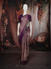 Light Lavender Butta Zari Woven Design Pure Kanchipuram Silk Saree with Contrast Zari Border