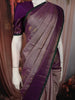 Light Lavender Butta Zari Woven Design Pure Kanchipuram Silk Saree with Contrast Zari Border