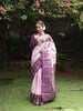 Light Lavender Butta Zari Woven Design Pure Kanchipuram Silk Saree with Korvai Zari Border
