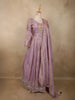 Light Lavender Floral Beads Embroidered Design Organza Gown with Dupatta