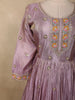 Light Lavender Floral Beads Embroidered Design Organza Gown with Dupatta