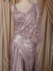 Light Lavender Floral Sequin Embroidered Design Shimmer Ready To Wear Saree with Designer Blouse
