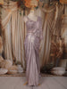 Light Lavender Floral Sequin Embroidered Design Shimmer Ready To Wear Saree with Designer Blouse