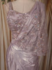Light Lavender Floral Sequin Embroidered Design Shimmer Ready To Wear Saree with Designer Blouse