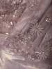 Light Lavender Floral Sequin Embroidered Design Shimmer Ready To Wear Saree with Designer Blouse