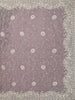 Light Lavender Floral Sequins Embroidered Design Pure Tissue  Silk Saree with Scalloped Border