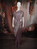 Light Lavender Floral Sequins Embroidered Design Pure Tissue  Silk Saree with Scalloped Border