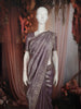 Light Lavender Floral Sequins Embroidered Design Pure Tissue  Silk Saree with Scalloped Border