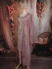 Light Lavender Floral Sequins and Beads Embroidered Design Tissue Silk Palazzo Suit with Dupatta