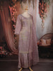 Light Lavender Floral Sequins and Beads Embroidered Design Tissue Silk Palazzo Suit with Dupatta