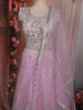Light Lavender Floral Thread and Mirror Embroidered Design Net Lehenga with Dupatta