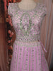Light Lavender Floral Thread and Mirror Embroidered Design Net Lehenga with Dupatta