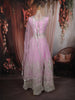Light Lavender Floral Thread and Mirror Embroidered Design Net Lehenga with Dupatta
