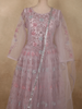 Light Lavender Floral Thread and Sequins Embroidered Design Net Gown