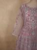 Light Lavender Floral Thread and Sequins Embroidered Design Net Gown