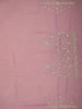 Light Lavender Floral Vine Zari and Mirror Embroidered Design Georgette Fancy Saree with Designer Scarf
