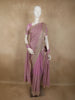 Light Lavender Floral Vine Zari and Mirror Embroidered Design Georgette Fancy Saree with Designer Scarf