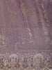 Light Lavender Floral Zari Woven Design Pure Banarasi Silk Saree with Designer Border