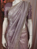 Light Lavender Floral Zari Woven Design Pure Banarasi Silk Saree with Designer Border