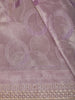 Light Lavender Geometric Zari Woven Design Pure Banarasi Silk Saree with Designer Border