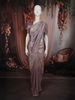 Light Lavender Geometric Zari Woven Design Pure Banarasi Silk Saree with Designer Border