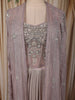 Light Lavender Heavy Beads Embroidered Design Shimmer Ready To Wear Saree with Over Coat