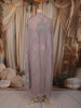Light Lavender Heavy Beads Embroidered Design Shimmer Ready To Wear Saree with Over Coat