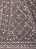 Light Lavender Heavy Sequins Embroidered Design Net Party Wear Saree with Designer Border
