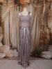 Light Lavender Heavy Sequins and Beads Embroidered Design Satin Partywear Gown
