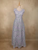 Light Lavender Mirror and Beads Embroidered Design Net Gown with Dupatta