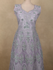 Light Lavender Mirror and Beads Embroidered Design Net Gown with Dupatta